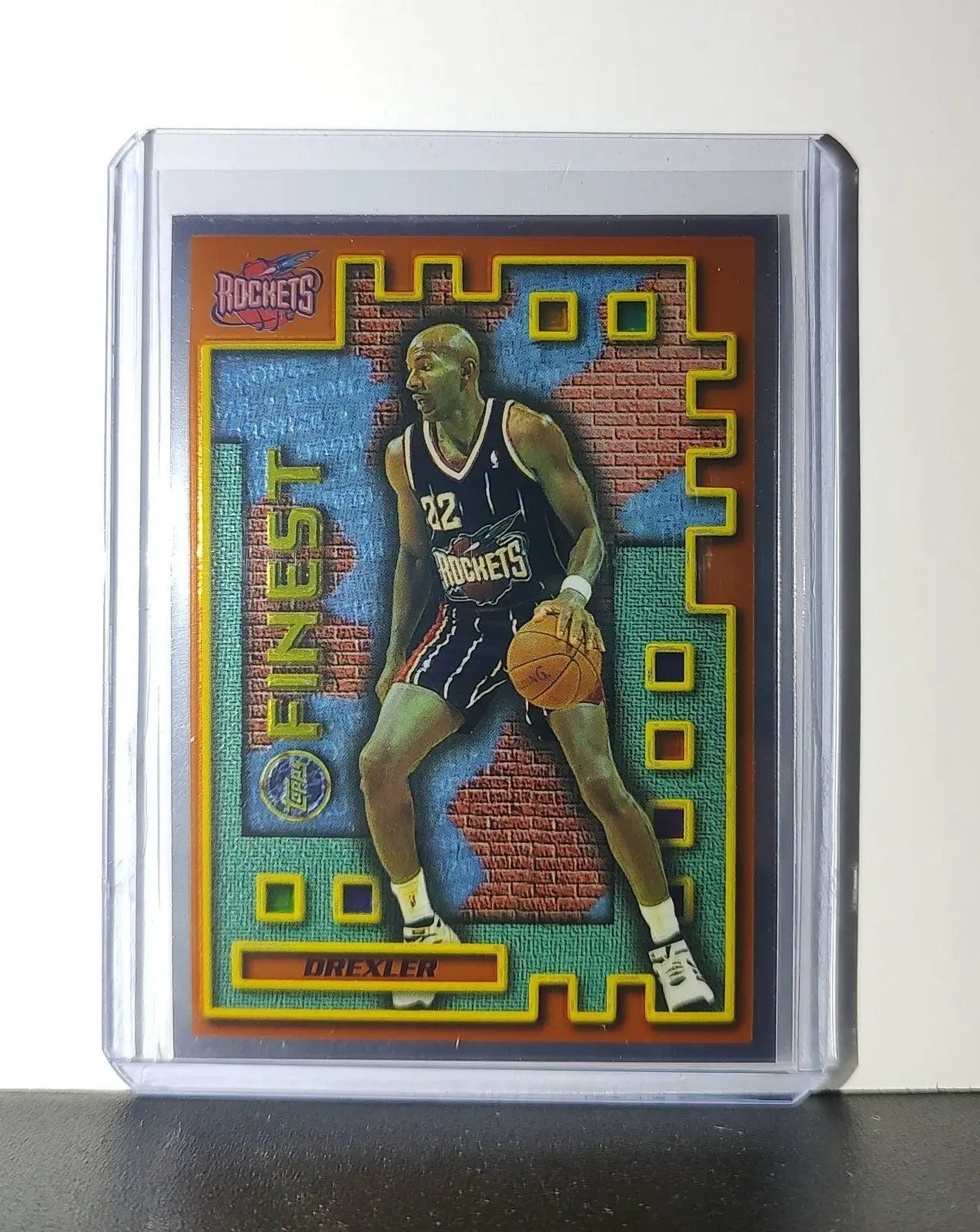 Clyde Drexler 1995-96 Topps Finest NBA #M27 Mysterly Rockets