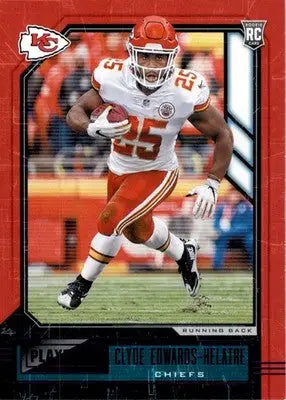 Clyde Edwards-Helaire - 2020 Panini Playbook - #121 - Purple RC Football - Football Card Single