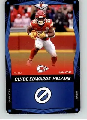 Clyde Edwards-Helaire - 2024 UNO Elite Core Edition - Blue - #056 - Football - Football Card Single