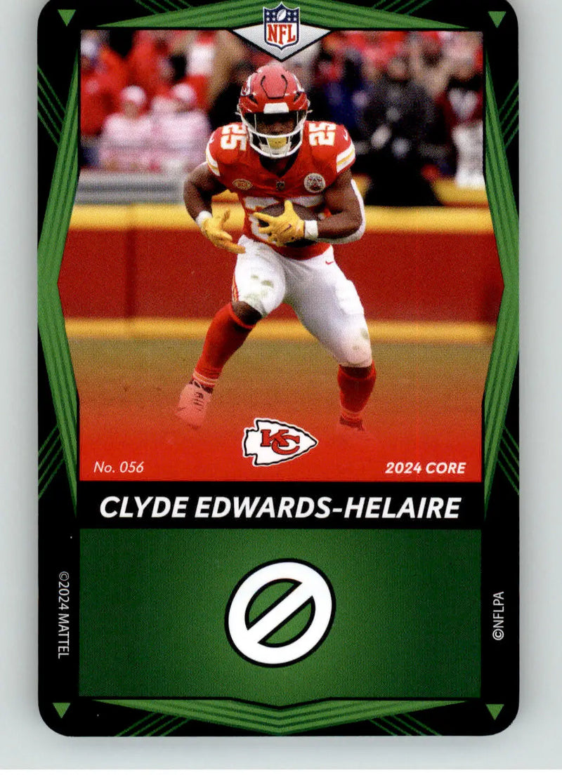 Clyde Edwards-Helaire - 2024 UNO Elite Core Edition - Green - #056 - Football - Football Card Single