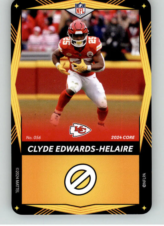 Clyde Edwards-Helaire - 2024 UNO Elite Core Edition - Yellow - #056 - Football - Football Card Single