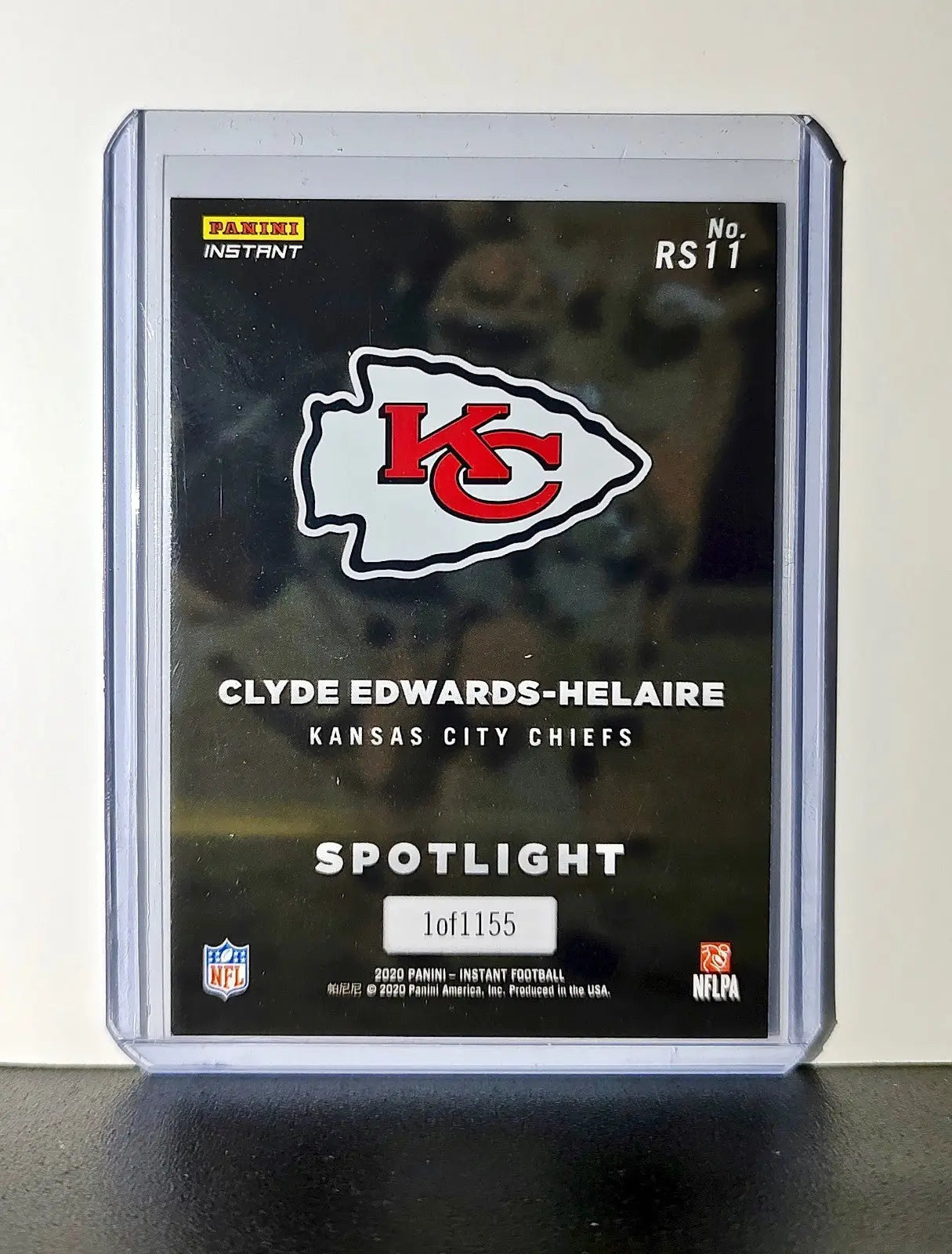 Clyde Edwards-Helaire Rookie 2020 Panini NFL #11 Rookie Spotlight Card KC Chiefs