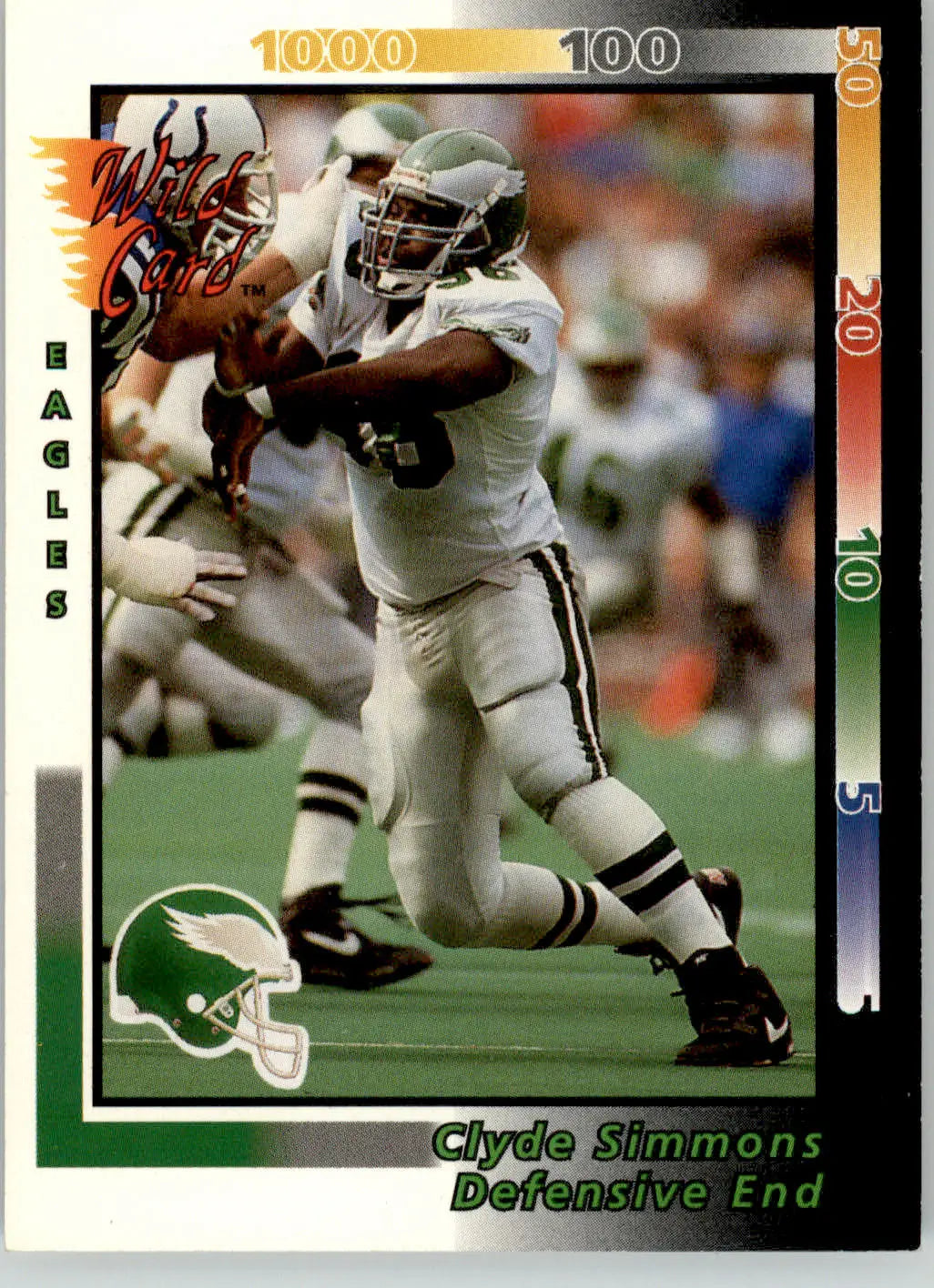 Clyde Simmons - 1992 Wild Card - #13 - Football - Football Card Single