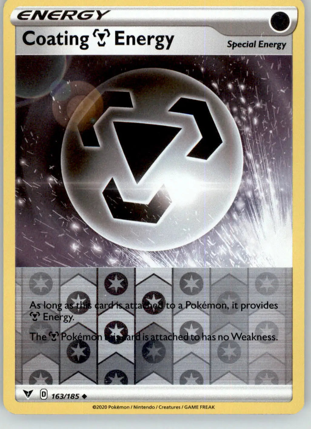 Coating Metal Energy - Vivid Voltage - 163/185 - Reverse Holo LP Pokemon - Pokémon Card Single