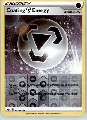 Coating Metal Energy - Vivid Voltage - 163/185 - Reverse Holo LP Pokemon - Pokémon Card Single