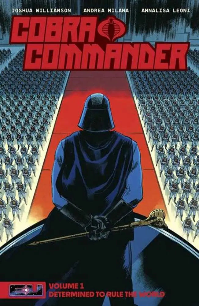 Cobra Commander comic book cover by Andrea Milana from Energon Universe for Cobra Commander TPB Volume 01