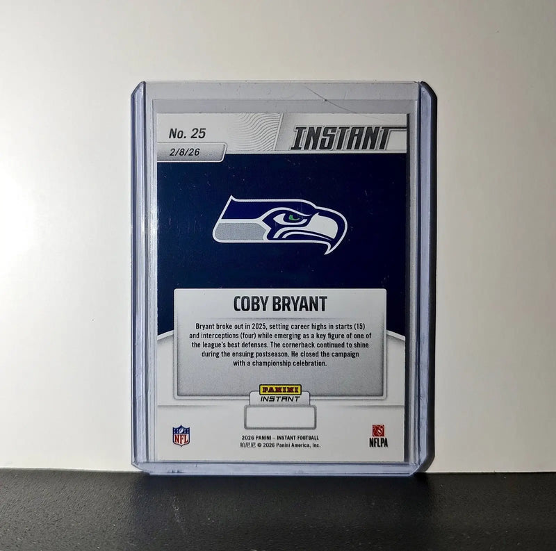 Coby Bryant 2026 Panini NFL Super Bowl LIX Champions #25 Card Seattle Seahawks - Football Card Single