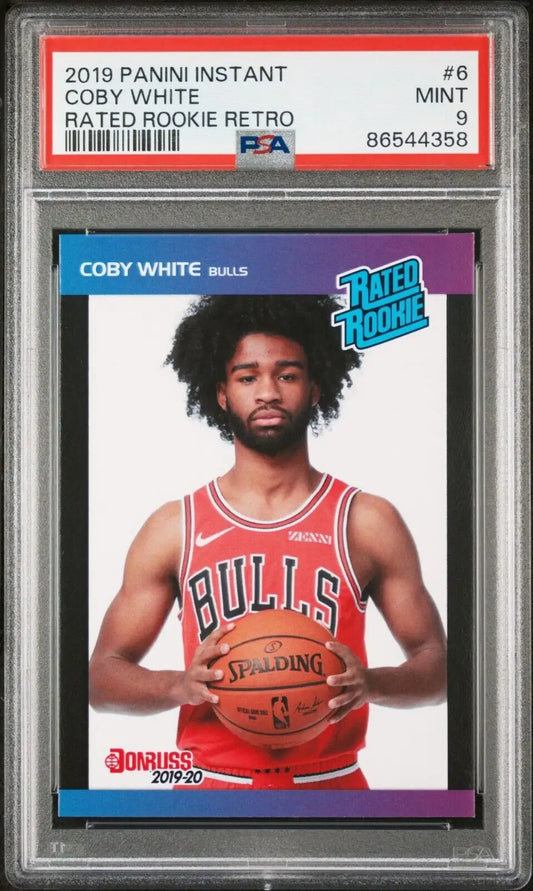 Coby White 2019-2020 Panini NBA Rated Rookie Retro Card 1/3431 PSA 9 MINT - Basketball Card Single