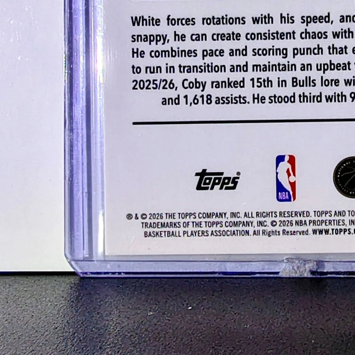 Coby White 2025-26 NBA Topps Chrome Update RayWave Refractor #93 Card Bulls - Basketball Card Single