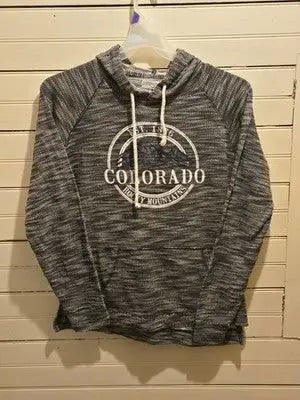Coconut Creek Hoodie Womens XL Gray Colorado Rocky Mountains Pullover Sweatshirt - Apparel