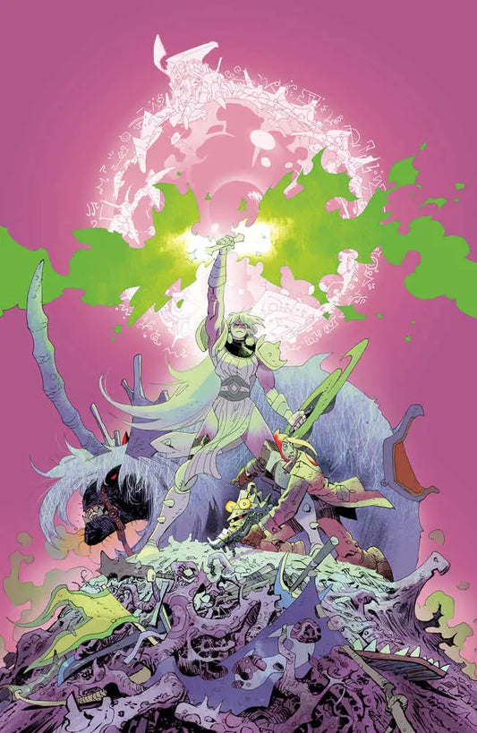Fantastical battle scene with mythical creatures on Coda #5 Cover E trading card