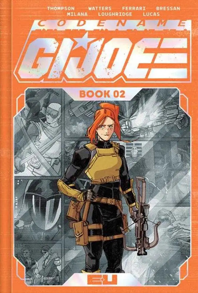Comic book cover with female character and crossbow from Codename G.I. Joe Deluxe Edition