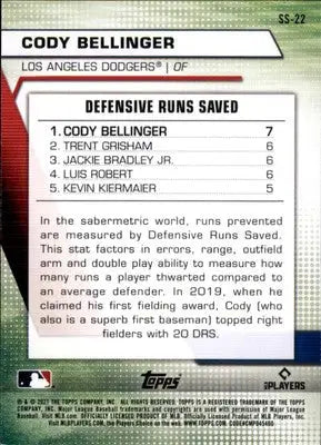 Cody Bellinger 2021 Topps Significant Statistics #SS-22 Los Angeles Dodgers - Baseball Card Single