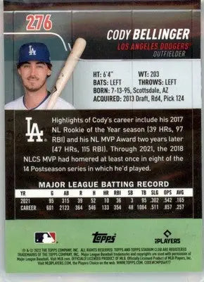 Cody Bellinger - 2022 Stadium Club Chrome - #276 - Baseball - Baseball Card Single