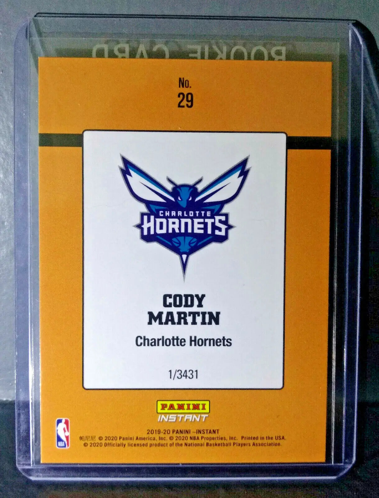 Cody Martin 2019-2020 Panini NBA #29 Rated Rookie Retro Card 1/3431 - Basketball Card Single