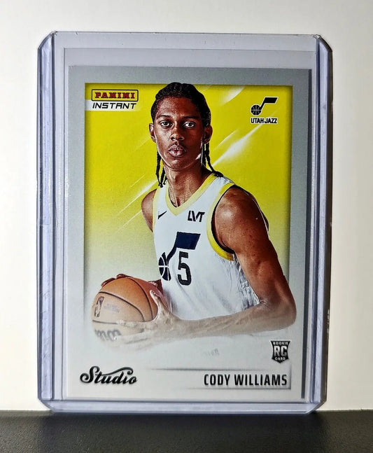 Cody Williams 2024-25 Panini NBA Studio #26 Rookie Card Utah Jazz 1/275 - Basketball Card Single