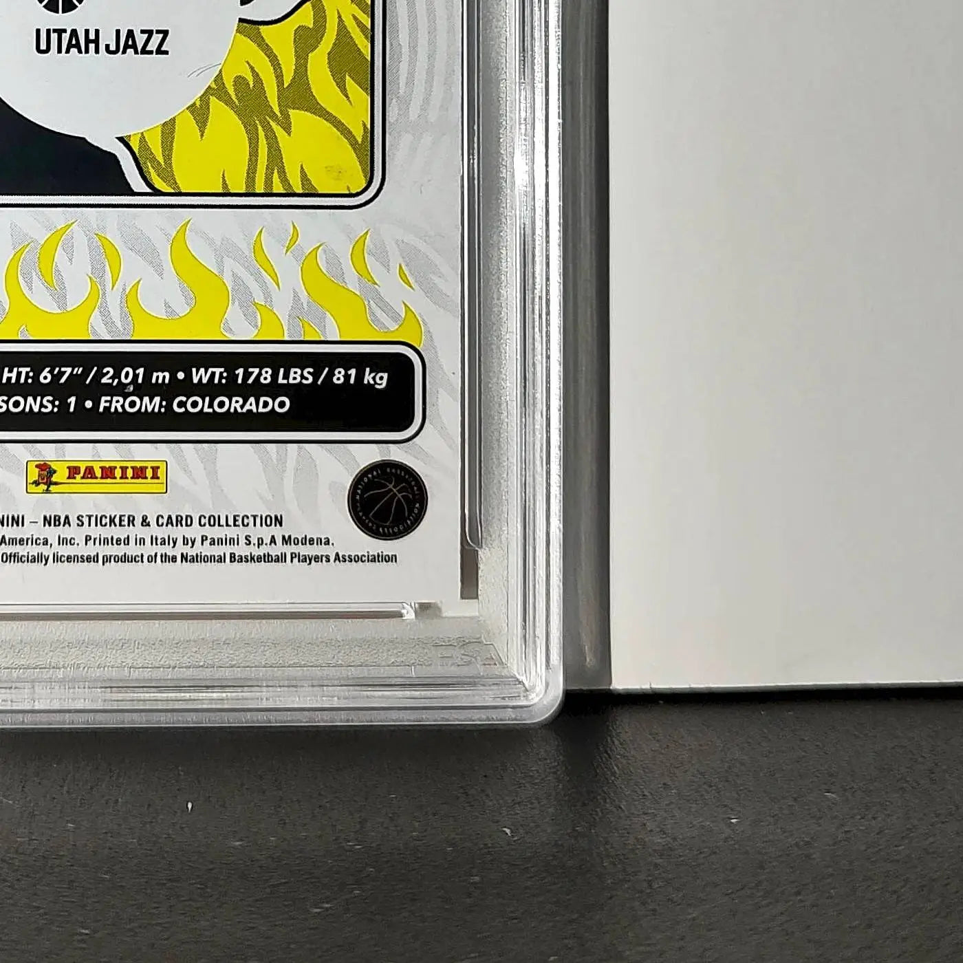 Cody Williams Rookie 2024-25 Panini NBA #99 Sticker 4/50 Orange Foil PSA 7 NM - Basketball Card Single