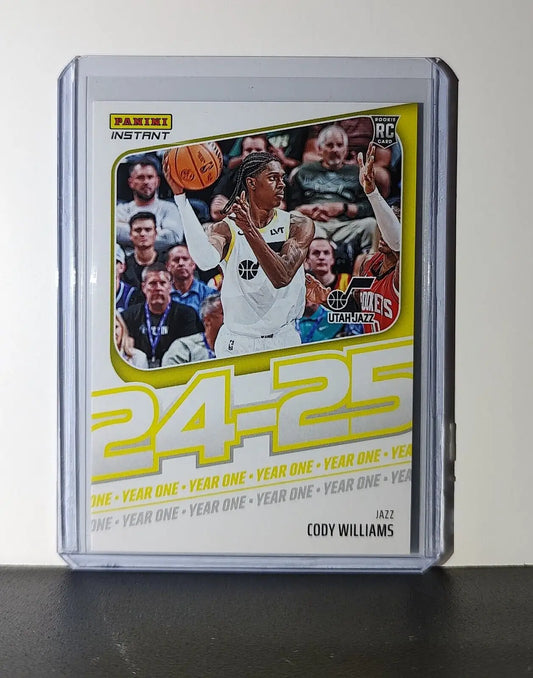 Cody Williams Rookie Card 2024-25 Panini Year One #10 Basketball Utah Jazz 1/613 - Basketball Card Single
