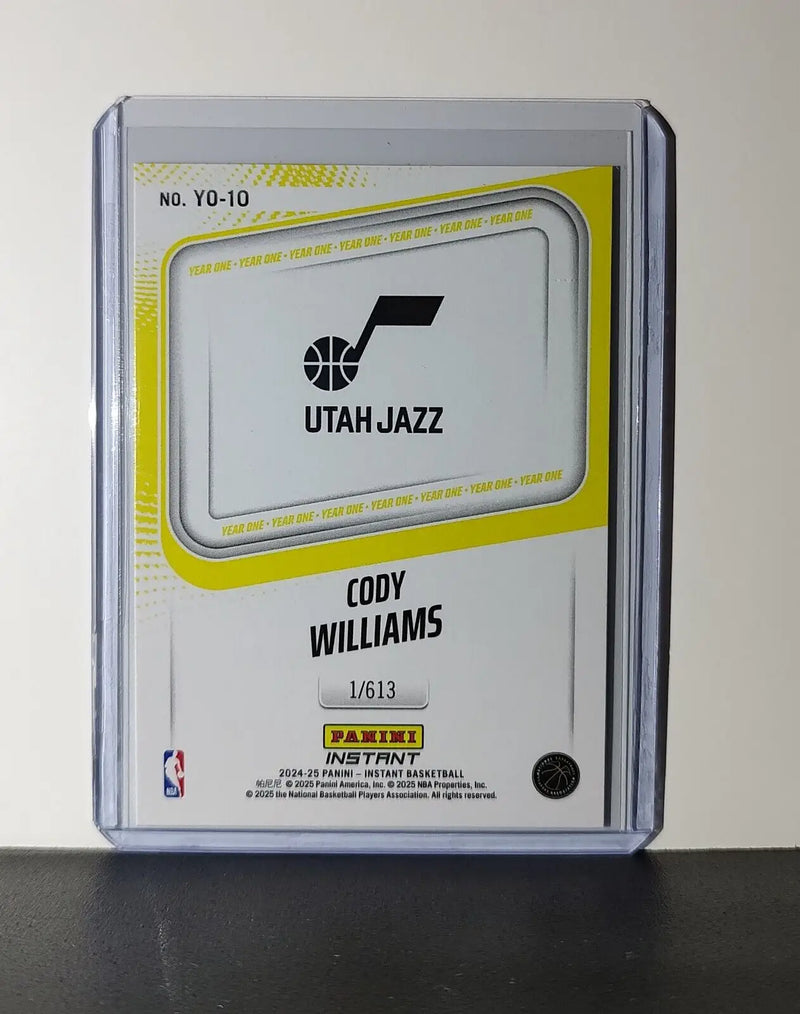 Cody Williams Rookie Card 2024-25 Panini Year One #10 Basketball Utah Jazz 1/613