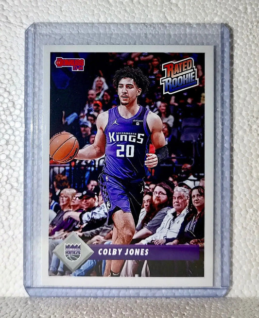 Colby Jones 2023-24 Panini NBA #30 Rated Rookie Retro Card Kings 1/715 - Basketball Card Single