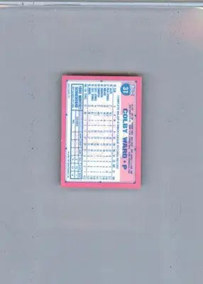 Colby Ward - 1991 Topps Micro - #31 - RC Baseball - Baseball Card Single