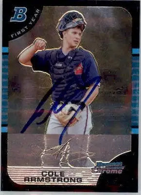 Cole Armstrong - 2005 Bowman Chrome - #195 - RC AUTO Baseball - Baseball Card Single