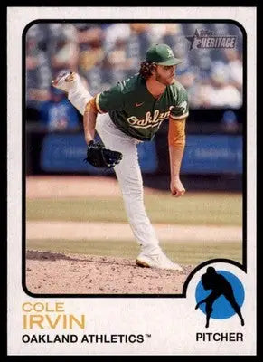 Cole Irvin 2022 Topps Heritage #360 Oakland Athletics - Baseball Card Single