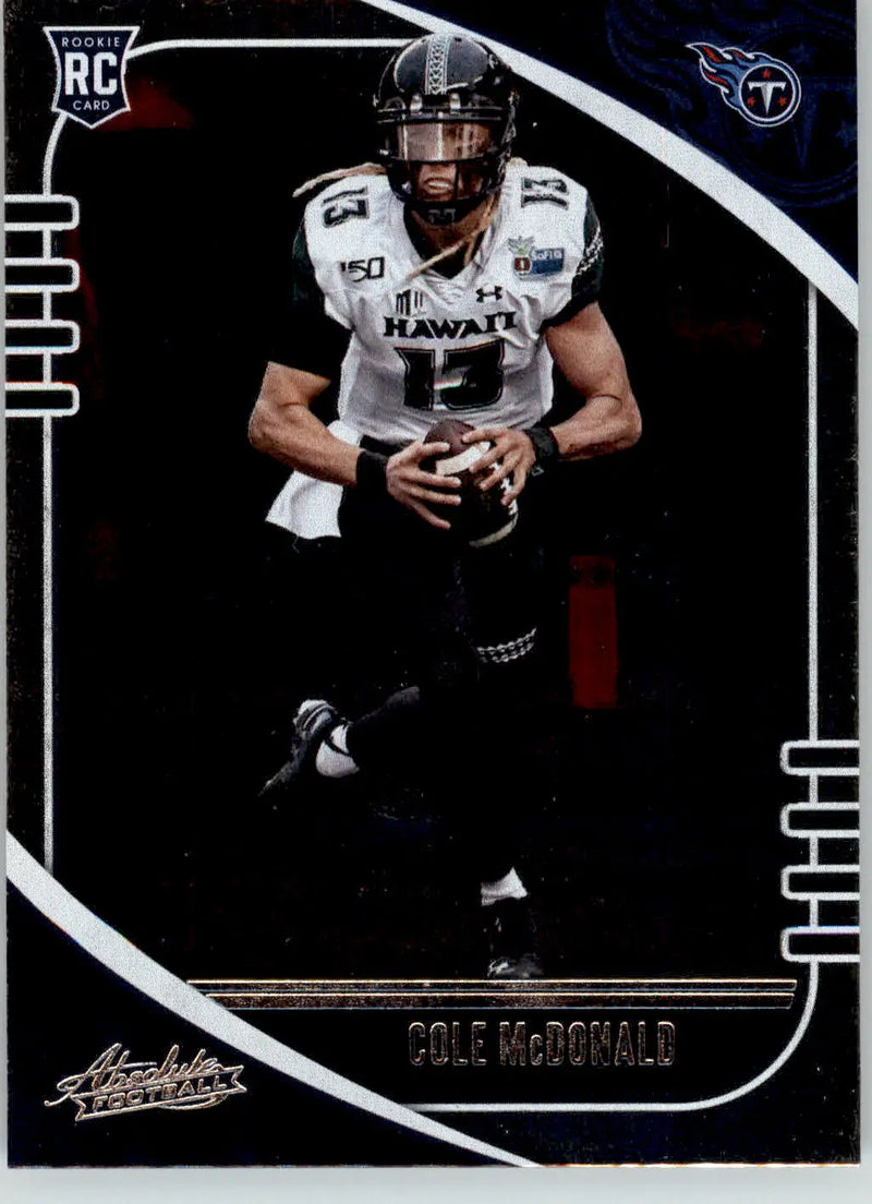 Cole McDonald - 2020 Panini Absolute - #120 - RC Retail Football - Football Card Single