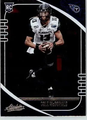 Cole McDonald - 2020 Panini Absolute - #120 - RC Retail Football - Football Card Single