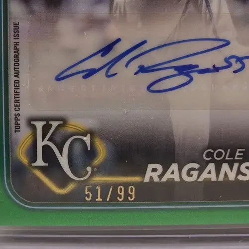 Cole Ragans 2024 Topps Chrome GREEN /99 Royals AC-CRA - Baseball Card Single