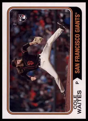 Cole Waites Rookie 2023 Topps Heritage #258 San Francisco Giants - Baseball Card Single