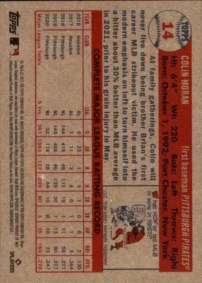 Colin Moran 2021 Topps Archives #14 Pittsburgh Pirates - Baseball Card Single