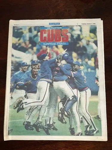 Collectors Vintage 1989 Chicago Tribune Playoff Guide Section Chicago Cubs 84pgs - Sports Memorabilia