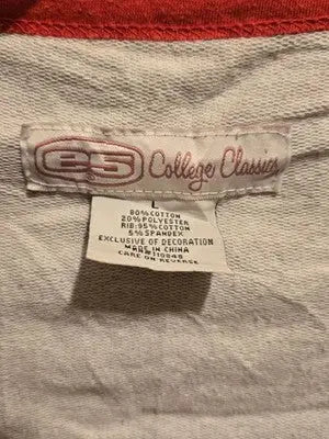 College Classics Cardigan Womens L Nebraska Huskers V-Neck Button Gray Red - Apparel