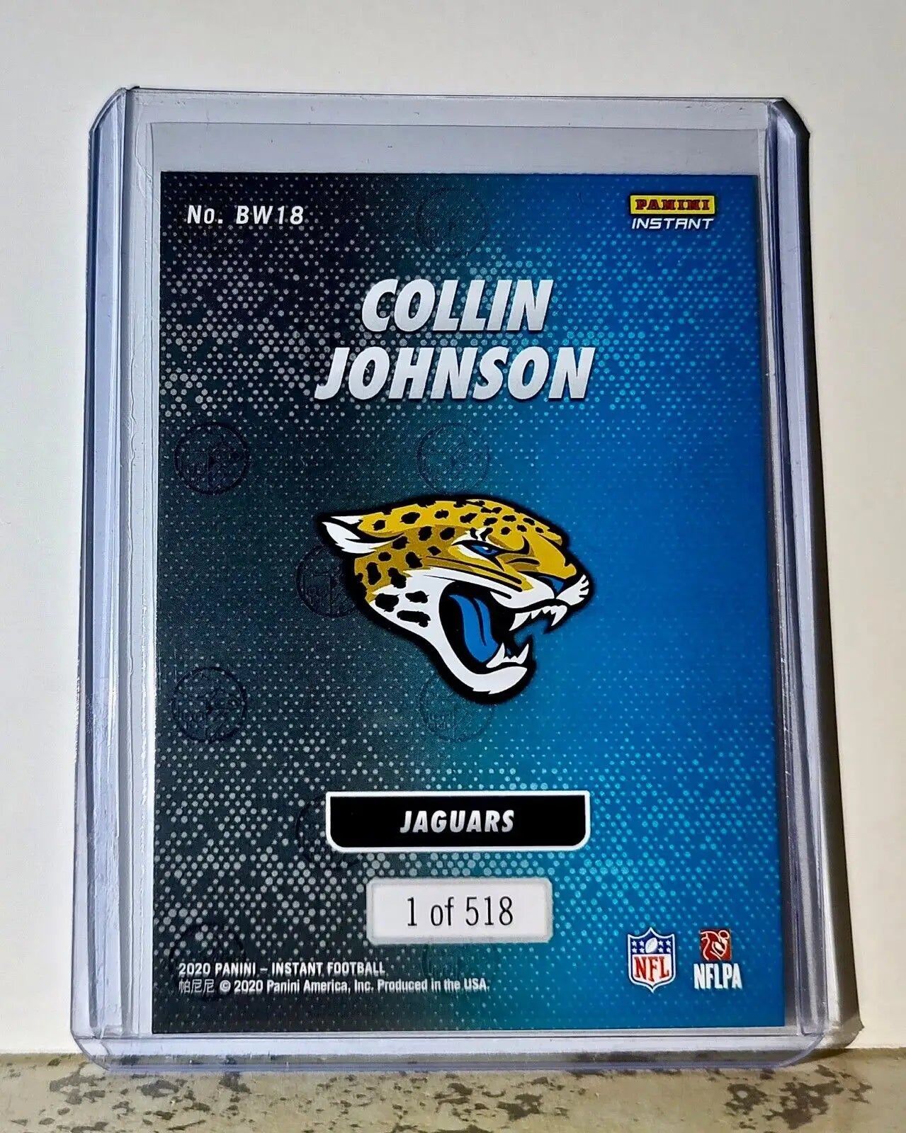 Collin Johnson 2020 Panini NFL #18 Black and White Rookies Card Jaguars 1 of 518