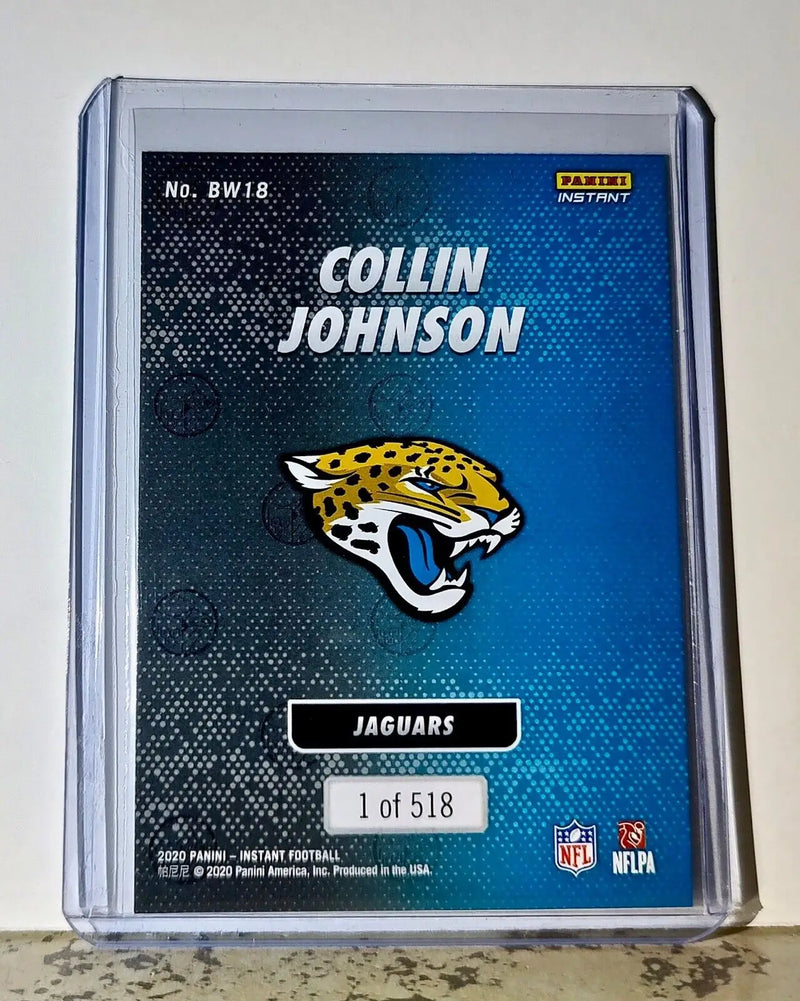 Collin Johnson 2020 Panini NFL #18 Black and White Rookies Card Jaguars 1 of 518