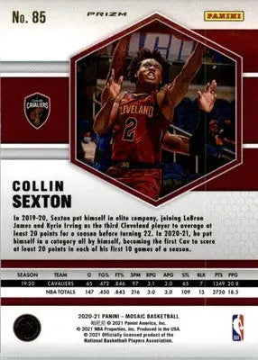 Collin Sexton - 2020-21 Panini Mosaic - #85 - Silver Basketball - Basketball Card Single
