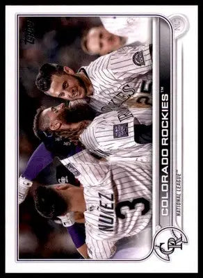 Colorado Rockies 2022 Topps #222 Colorado Rockies - Baseball Card Single