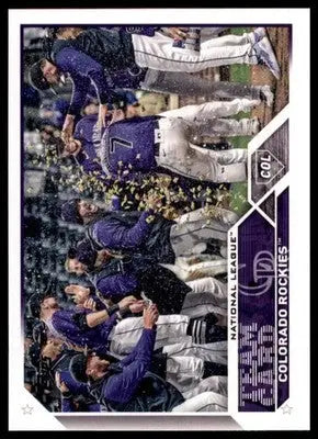 Colorado Rockies 2023 Topps #445 Colorado Rockies - Baseball Card Single