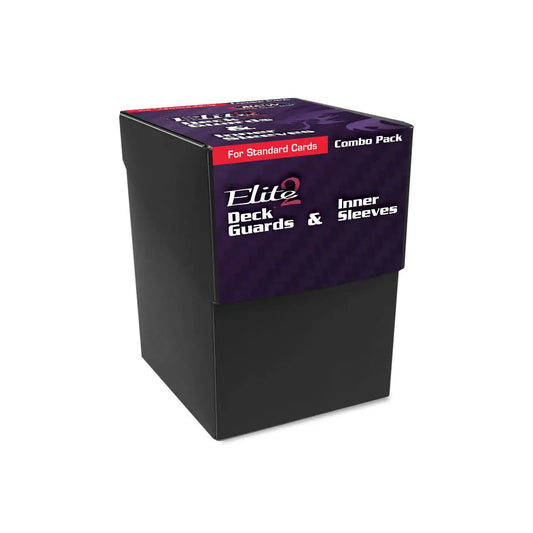 Combo Pack - Inner Sleeves and Elite2 Deck Guards-Black - Magic Card Supplies