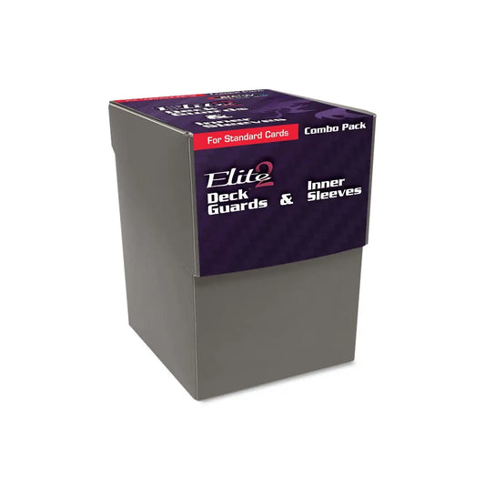 Combo Pack - Inner Sleeves and Elite2 Deck Guards-Cool Gray - Magic Card Supplies