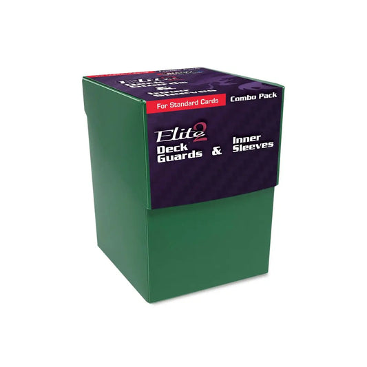 Combo Pack - Inner Sleeves and Elite2 Deck Guards-Green - Magic Card Supplies