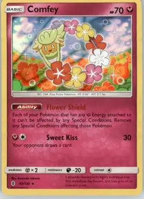 Comfey - SM - Guardians Rising - 93/145 - Holo NM - Pokémon Card Single