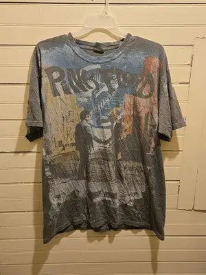 Comfort Colors Pink Floyd Shirt Mens XL Gray Distressed Bleach Graphic Tee - Apparel