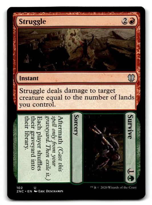 Commander: Zendikar Rising #102 Struggle // Survive - Magic Card Single