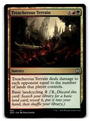 Commander: Zendikar Rising #105 Treacherous Terrain - Magic Card Single