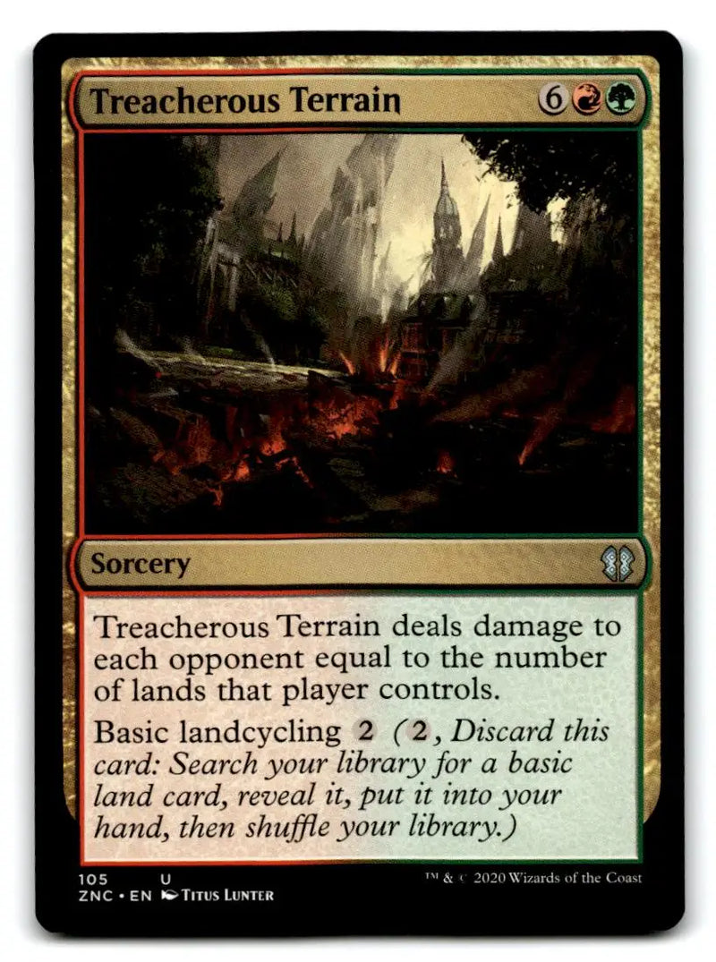 Commander: Zendikar Rising #105 Treacherous Terrain - Magic Card Single