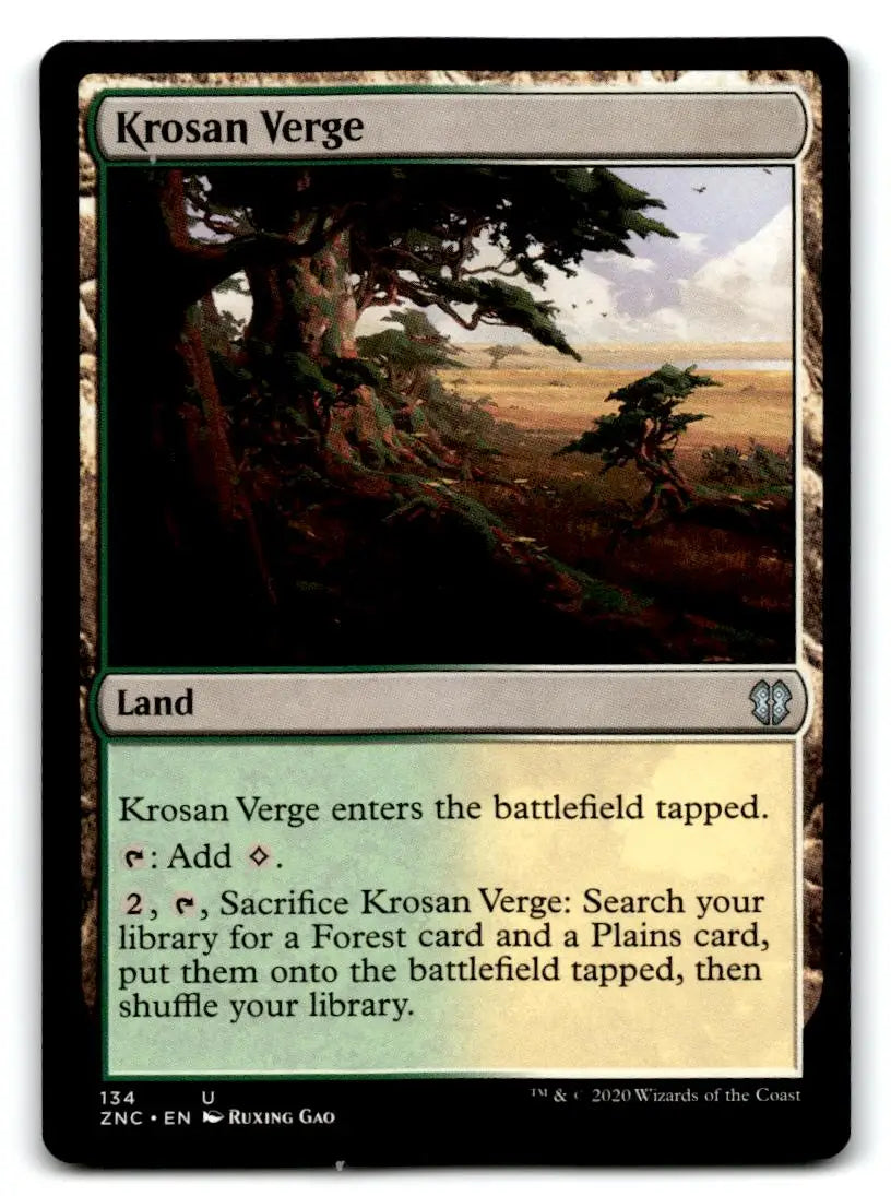 Commander: Zendikar Rising #134 Krosan Verge - Magic Card Single