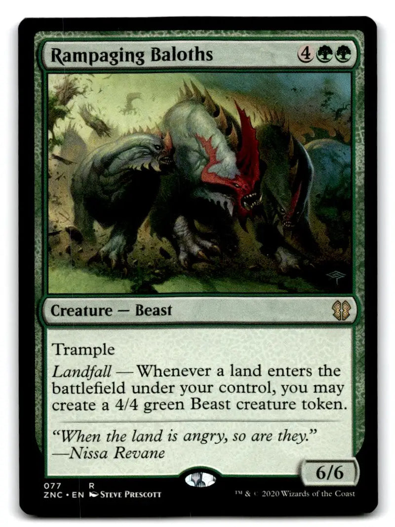 Commander: Zendikar Rising #77 Rampaging Baloths - Magic Card Single