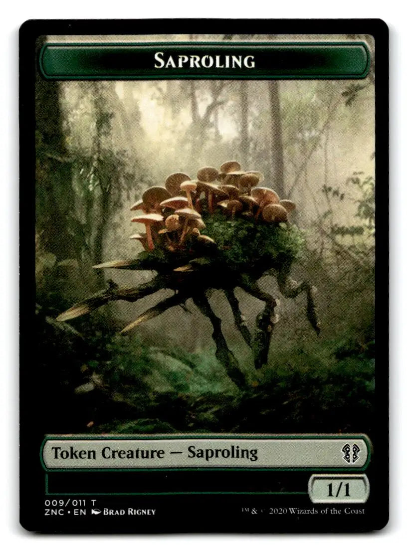 Commander: Zendikar Rising Beast // Saproling Double-sided Token - Magic Card Single